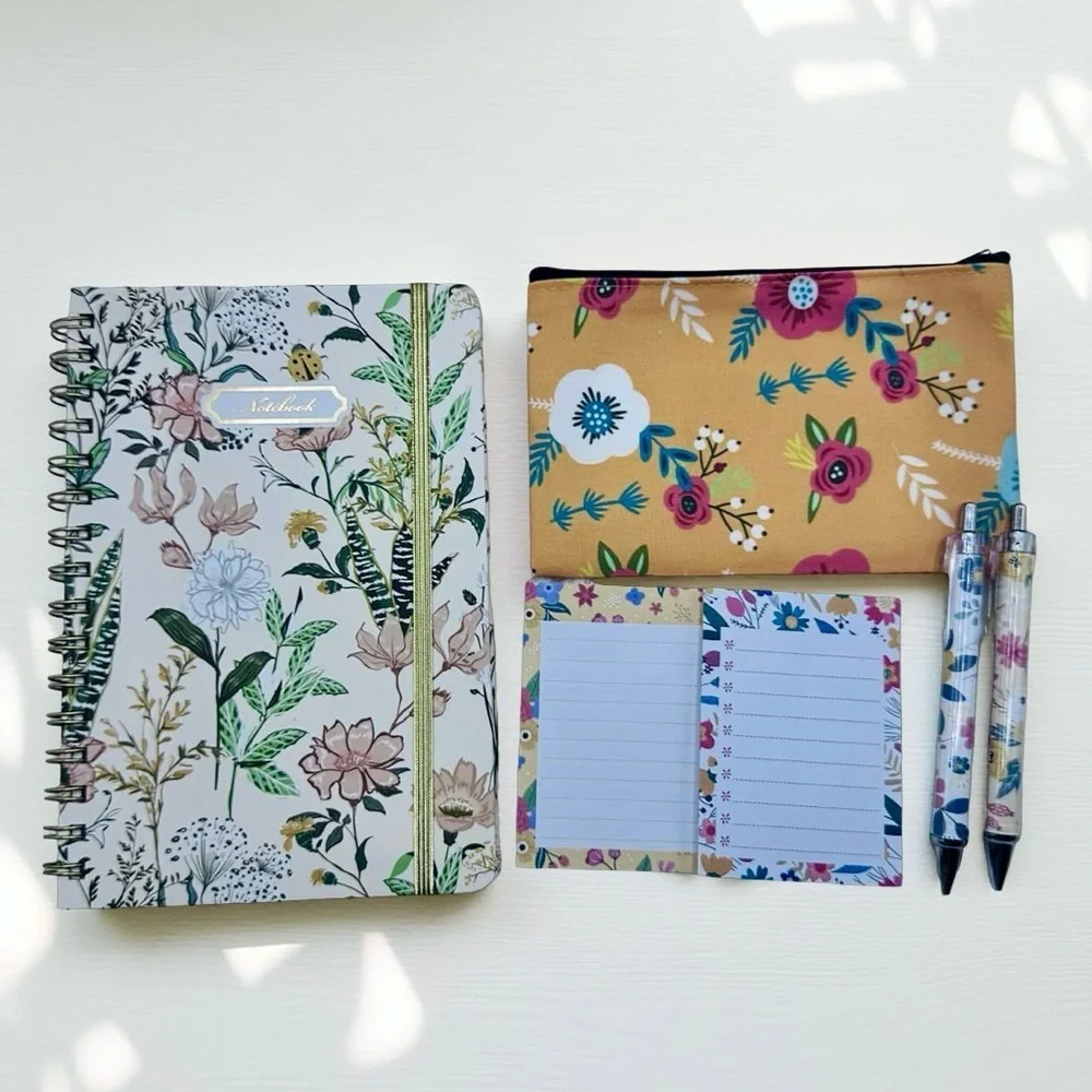 The Notebook Hardcover Floral Stationary Set